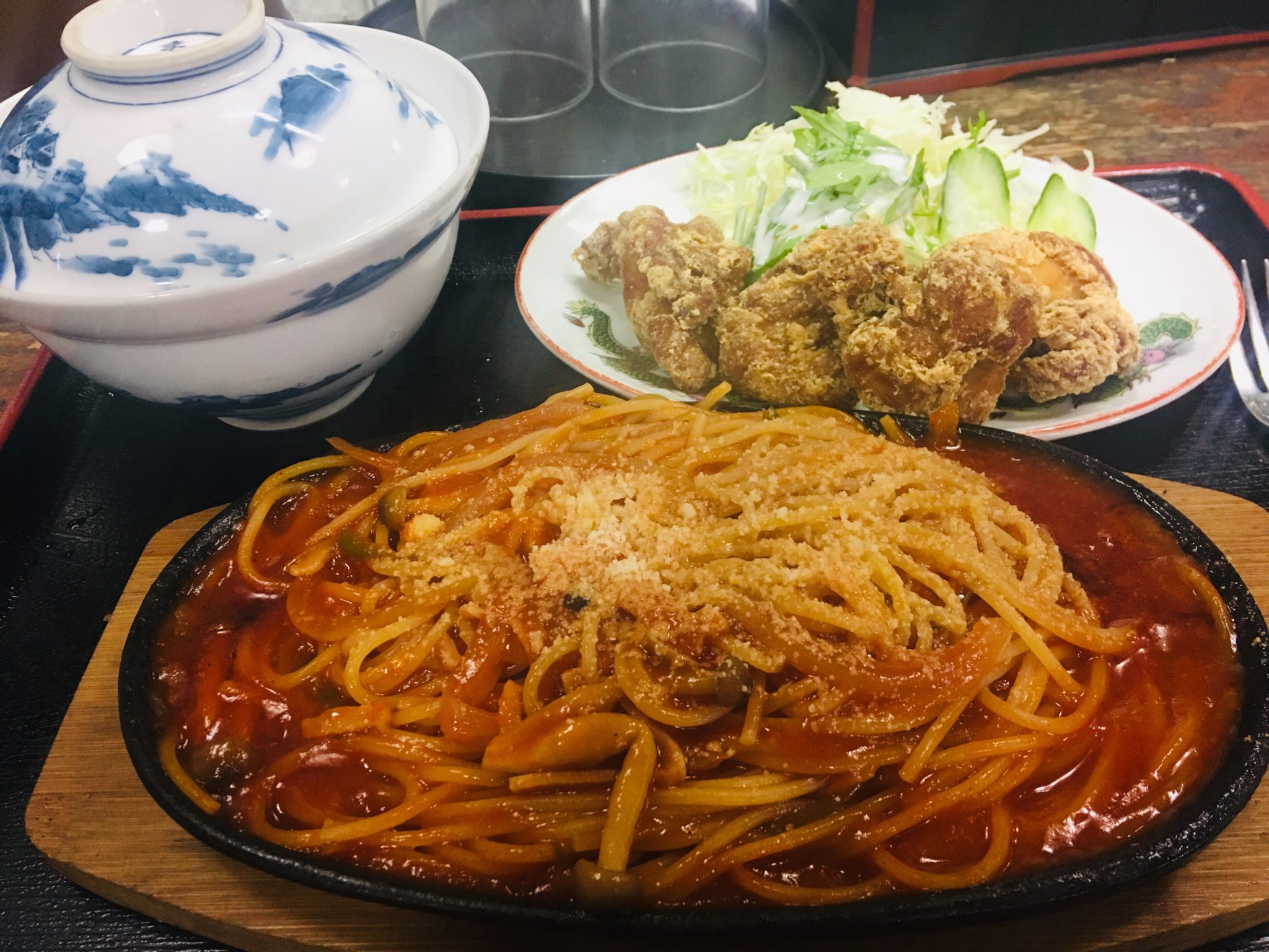 まちだ食堂でナポリタンセットを食べる | 長野安くて美味い店 ...