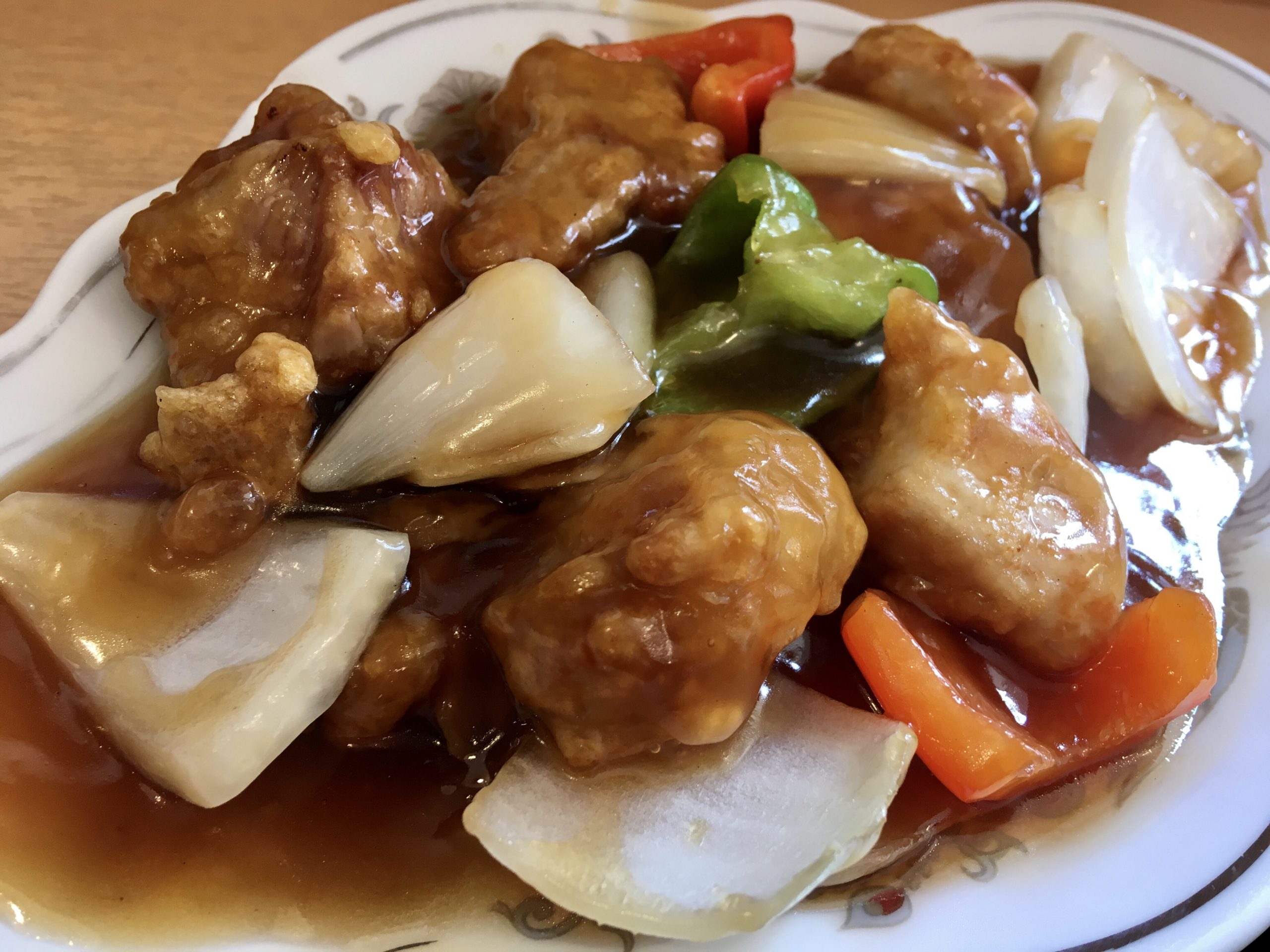 味のさかえやで「酢豚セット」 | 長野ノスタルジック食堂